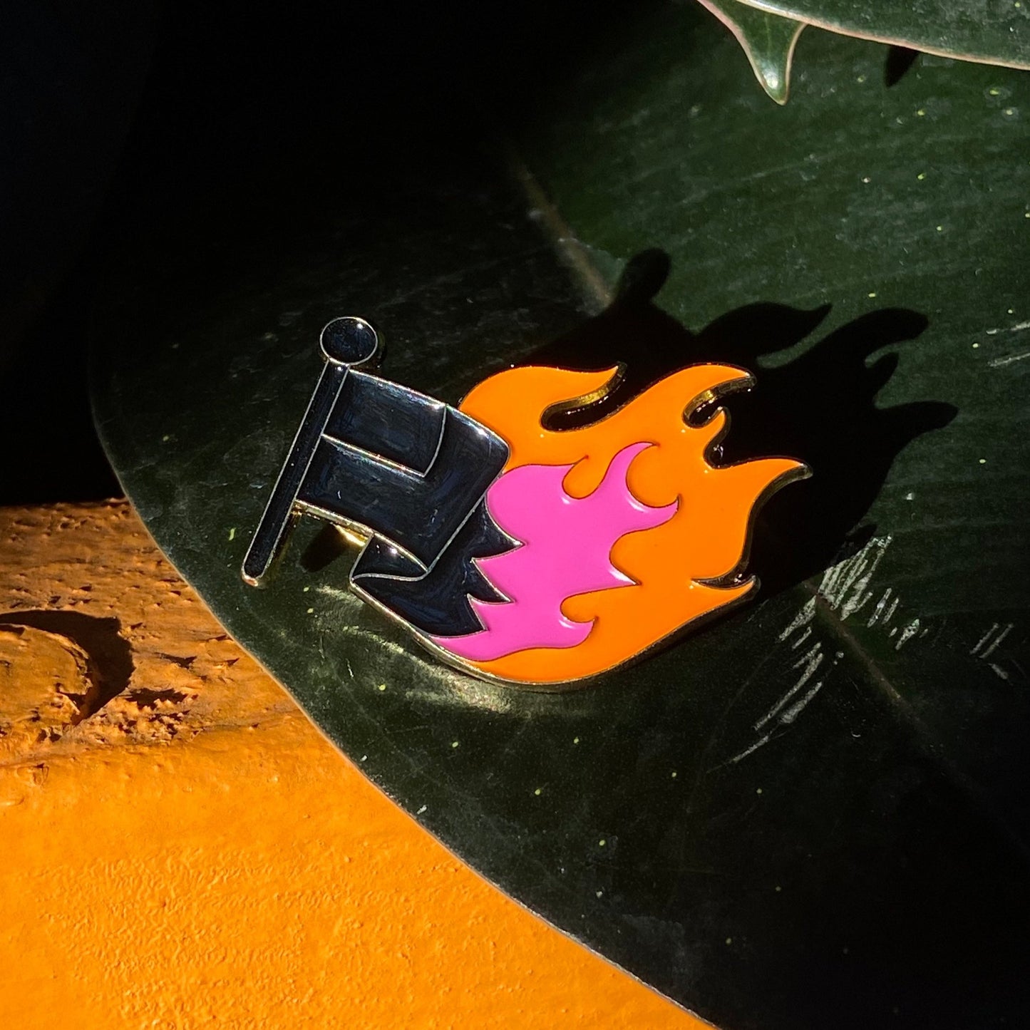 Burning Flag Pin