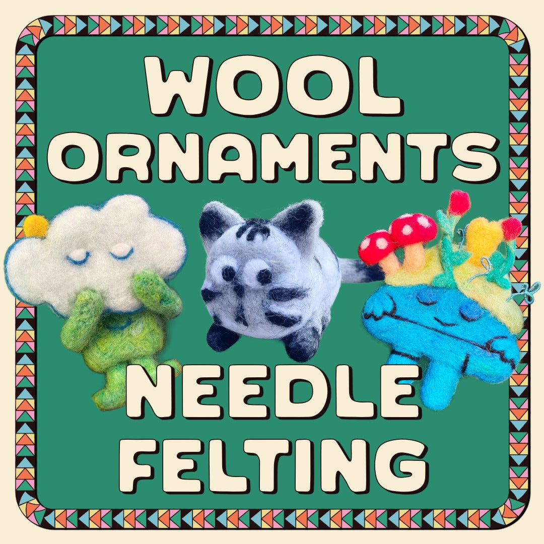 Wool Ornaments: Needle Felting